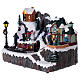 Christmas village with music, lights, station and moving train 20x20x15 cm s3