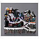 Lighted Christmas Town with Train Station music motion 20x20x15 cm s2