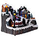Lighted Christmas Town with Train Station music motion 20x20x15 cm s4
