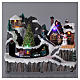Christmas village with music, lights and moving train 20x20x15 cm s2