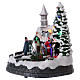 Christmas village with lights music, train and photoghrapher 20x20x15 cm s3
