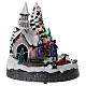 Christmas village with lights music, train and photoghrapher 20x20x15 cm s4