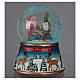 Palla vetro con neve di Babbo Natale con musica glitter s2