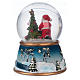 Palla vetro con neve di Babbo Natale con musica glitter s6