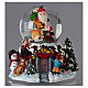 Szklana kula ze śniegiem i brokatem Święty Mikołaj melodia i światło s2