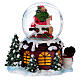 Christmas snow globe with snow, glitter Santa Claus music and lights s6