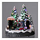 Wioska świąteczna podświetlenie muzyczka 20x20x15 cm fotograf, Święty Mikołaj, dzieci s2