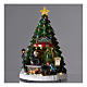 Cenário de Natal com Pai Natal e loja de árvores 35x20 cm s2