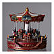 Carousel with horses for Christmas village 30x30x30 cm s2