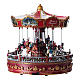 Carousel with horses for Christmas village 30x30x30 cm s5