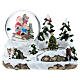 Boule en verre avec Père Noël et décor 15x20x15 cm s1