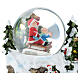 Boule en verre avec Père Noël et décor 15x20x15 cm s2