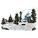 Cenário de Natal com globo de neve e trem 15x25x15 cm s5