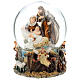 Boule en verre de Noël avec Nativité et carillon h 20 cm s1