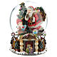 Bola de vidrio Papá Noel con dones carillón h. 20 cm s1