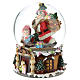 Palla di neve Babbo Natale con doni carillon h.20 cm s3