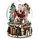 Palla di neve Babbo Natale con doni carillon h.20 cm s4