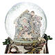 Bola de nieve de resina y vidrio con Natividad y carillón h. 15 cm s2