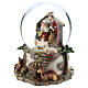 Snow globe in resin and glass with Nativity Scene and music h. 15 cm s3