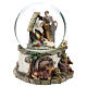 Snow globe in resin and glass with Nativity Scene and music h. 15 cm s4