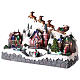 Christmas village with Santa Claus on a moving sleigh 25x40x20 cm s3