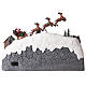 Villaggio di Natale con slitta di Babbo Natale in resina 25x40x20 cm s5