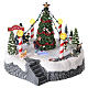 Winterszene mit Weihnachtsbaum und beweglicher Eislauffläche, 20x20 cm s1