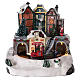 Christmas Village with moving train 20x15 cm s1