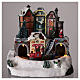 Christmas Village with moving train 20x15 cm s2