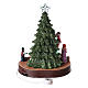 Winterszene, Weihnachtsmann schmückt einen Baum, mit Beleuchtung und Musik, 30x25x20 cm s5