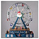 winterliche Jahrmarktszene, mit Beleuchtung, Musik und beweglichem Riesenrad, 48x38x17 cm s2