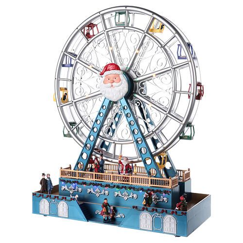 Ferris wheel for village with music and lighting 48x38x17 cm 3