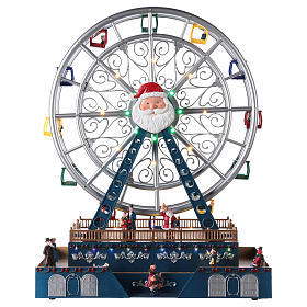 Christmas ferris wheel for village with music and lights 48x38x17 cm s1