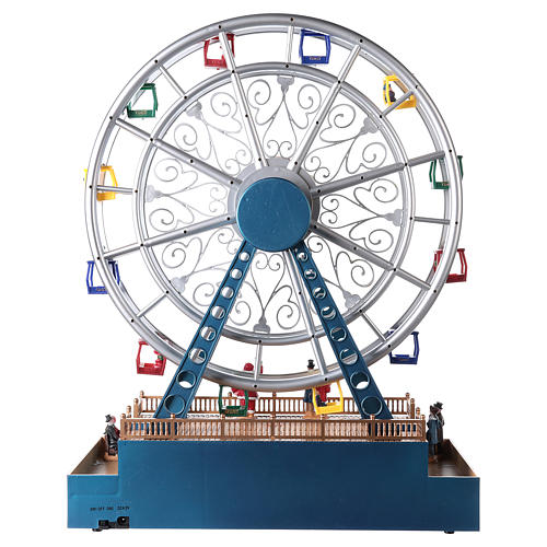 Christmas ferris wheel for village with music and lights 48x38x17 cm 5