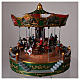 Merry-go-round with animals for Christmas village with lighting movement and music 30x30 cm. s2