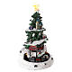 Winterszene, Weihnachtsbaum und beweglichen Zug, 35x20 cm s4