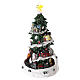 Christmas tree for Christmas village with train 35x20 cm s3