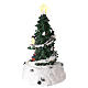 Christmas tree for winter village with train 35x20 cm s5