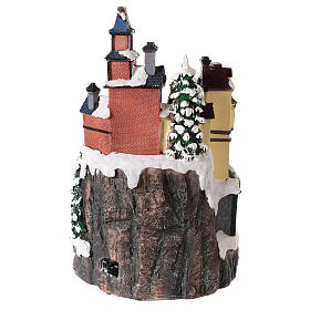 Christmas village with train and toy shop, 35x20 cm s5