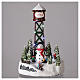 Aqueduc pour village de Noël avec bonhomme de neige 35x20 cm s2