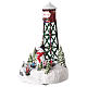 Water tower for Christmas village with snowman 35x20 cm s3