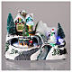 Village with Santa Claus on a moving sled 20x25x15 cm s2