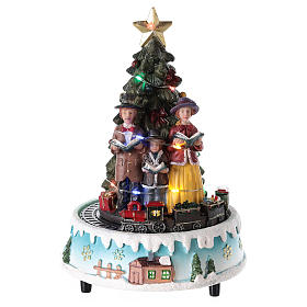 Albero di Natale con coro 15x20 cm