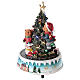Animated Christmas tree with bears and toys 15x20 cm s3