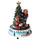 Animated Christmas tree with bears and toys 15x20 cm s4