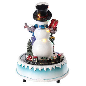 Snowman with gifts 15x20 cm s5