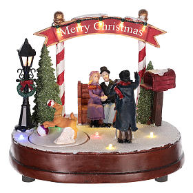 Scene for Christmas village: photographer 15x20 cm s1