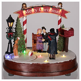 Scene for Christmas village: photographer 15x20 cm s2