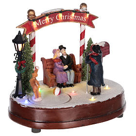 Scene for Christmas village: photographer 15x20 cm s4