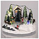 Scenka bożonarodzeniowa: choinka, tor łyżwiarski 15x20 cm s2